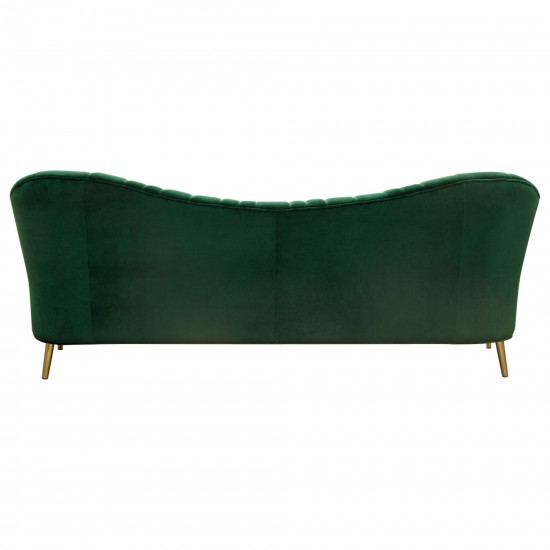 Ava Sofa in Emerald Green Velvet w/ Gold Leg by Diamond Sofa