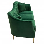 Ava Sofa in Emerald Green Velvet w/ Gold Leg by Diamond Sofa