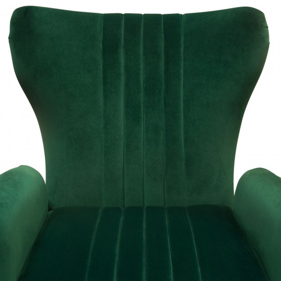 Ava Chair in Emerald Green Velvet w/ Gold Leg by Diamond Sofa