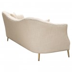 Ava Sofa in Sand Linen Fabric w/ Gold Leg by Diamond Sofa