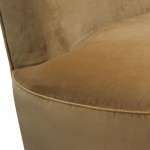 Blake Swivel Accent Chair in Marigold Velvet Fabric w/ Polished Stainless Steel base by Diamond Sofa