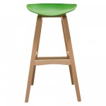 Brentwood Bar Height Stool w/ Green PP Seat & Molded Bamboo Frame by Diamond Sofa