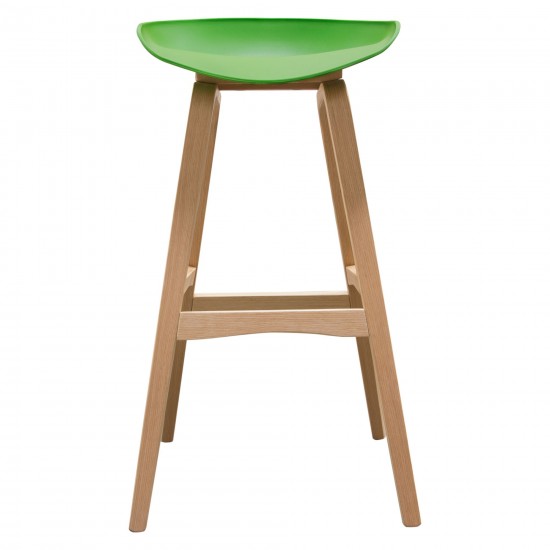 Brentwood Bar Height Stool w/ Green PP Seat & Molded Bamboo Frame by Diamond Sofa