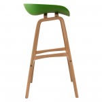 Brentwood Bar Height Stool w/ Green PP Seat & Molded Bamboo Frame by Diamond Sofa