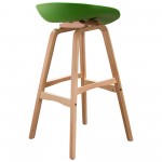 Brentwood Bar Height Stool w/ Green PP Seat & Molded Bamboo Frame by Diamond Sofa