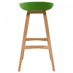 Brentwood Bar Height Stool w/ Green PP Seat & Molded Bamboo Frame by Diamond Sofa