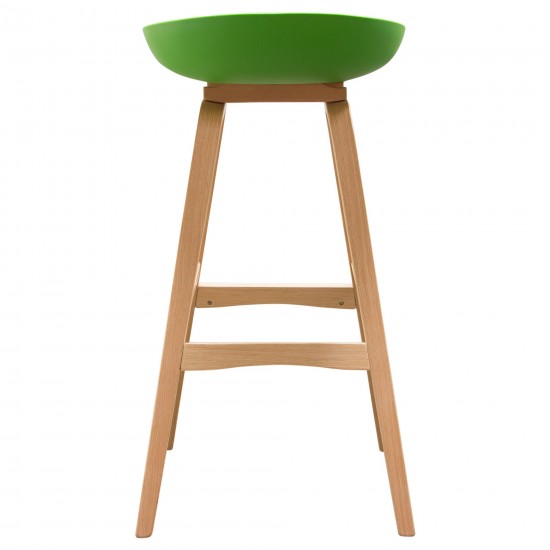 Brentwood Bar Height Stool w/ Green PP Seat & Molded Bamboo Frame by Diamond Sofa