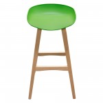 Brentwood Bar Height Stool w/ Green PP Seat & Molded Bamboo Frame by Diamond Sofa