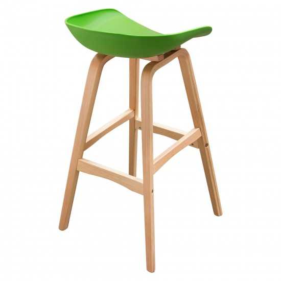 Brentwood Bar Height Stool w/ Green PP Seat & Molded Bamboo Frame by Diamond Sofa