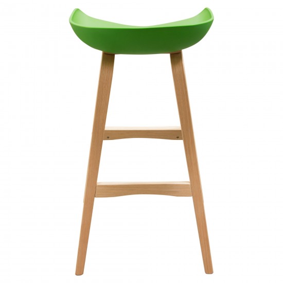 Brentwood Bar Height Stool w/ Green PP Seat & Molded Bamboo Frame by Diamond Sofa