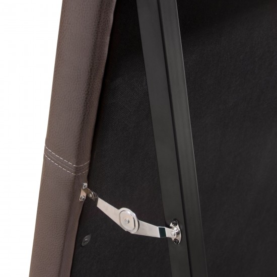Luxe Free-Standing Mirror w/ Locking Easel Mechanism in Elephant Grey PU by Diamond Sofa