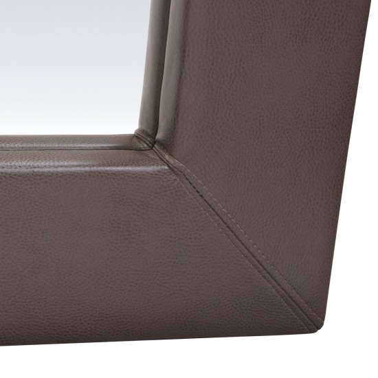 Luxe Free-Standing Mirror w/ Locking Easel Mechanism in Elephant Grey PU by Diamond Sofa