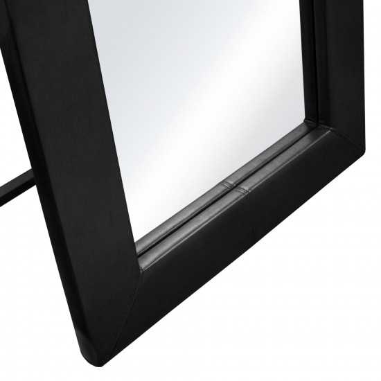 Luxe Free-Standing Mirror w/ Locking Easel Mechanism in Black PU by Diamond Sofa