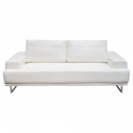 Russo Sofa w/ Adjustable Seat Backs in White Air Leather by Diamond Sofa