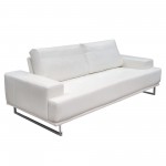 Russo Sofa w/ Adjustable Seat Backs in White Air Leather by Diamond Sofa