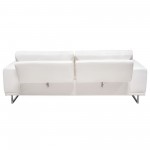 Russo Sofa w/ Adjustable Seat Backs in White Air Leather by Diamond Sofa