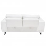 Russo Loveseat w/ Adjustable Seat Backs in White Air Leather by Diamond Sofa