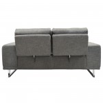 Russo Loveseat w/ Adjustable Seat Backs in Space Grey Fabric by Diamond Sofa