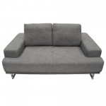 Russo Loveseat w/ Adjustable Seat Backs in Space Grey Fabric by Diamond Sofa