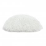 18" Square Accent Pillow by Diamond Sofa in White Dual-Sided Faux Fur