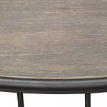 Gibson 38" Round Cocktail Table with Grey Oak Finished Top and Metal Base by Diamond Sofa