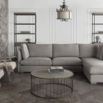 Gibson 38" Round Cocktail Table with Grey Oak Finished Top and Metal Base by Diamond Sofa