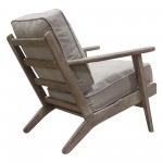 Hazel Accent Chair with Feather Down Seat & Back in Grey Linen with Grey Oak Frame by Diamond Sofa