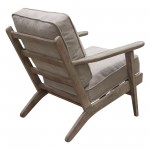 Hazel Accent Chair with Feather Down Seat & Back in Grey Linen with Grey Oak Frame by Diamond Sofa