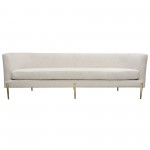 Lane Sofa in Light Cream Fabric with Gold Metal Legs by Diamond Sofa