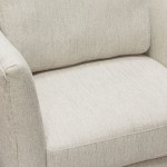 Lane Chair in Light Cream Fabric with Gold Metal Legs by Diamond Sofa