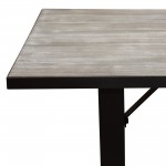 Monterey 67" Dining Table or Home Office Desk with Rustic Oak Top and Black Metal Wrap Around Apron & Base by Diamond Sofa