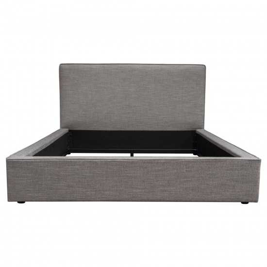 Cloud 43" Low Profile Queen Bed in Grey Fabric by Diamond Sofa