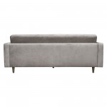 Juniper Tufted Sofa in Champagne Grey Velvet with (2) Bolster Pillows by Diamond Sofa