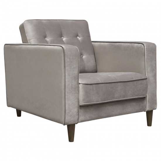 Juniper Tufted Chair in Champagne Grey Velvet by Diamond Sofa