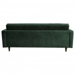 Juniper Tufted Sofa in Hunter Green Velvet with (2) Bolster Pillows by Diamond Sofa