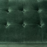 Juniper Tufted Sofa in Hunter Green Velvet with (2) Bolster Pillows by Diamond Sofa