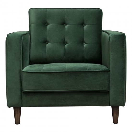 Juniper Tufted Chair in Hunter Green Velvet by Diamond Sofa