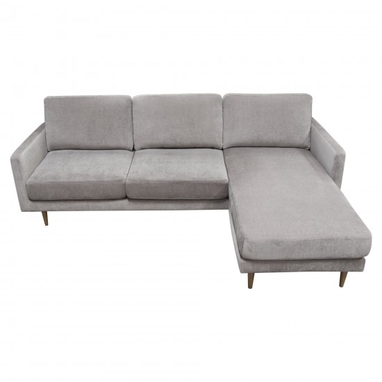 Kelsey Reversible Chaise Sectional in Grey Fabric by Diamond Sofa