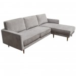 Kelsey Reversible Chaise Sectional in Grey Fabric by Diamond Sofa