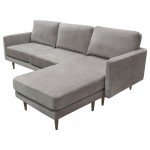 Kelsey Reversible Chaise Sectional in Grey Fabric by Diamond Sofa