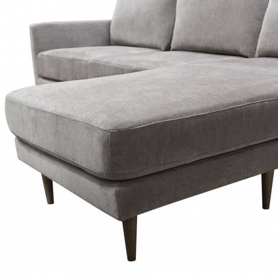 Kelsey Reversible Chaise Sectional in Grey Fabric by Diamond Sofa