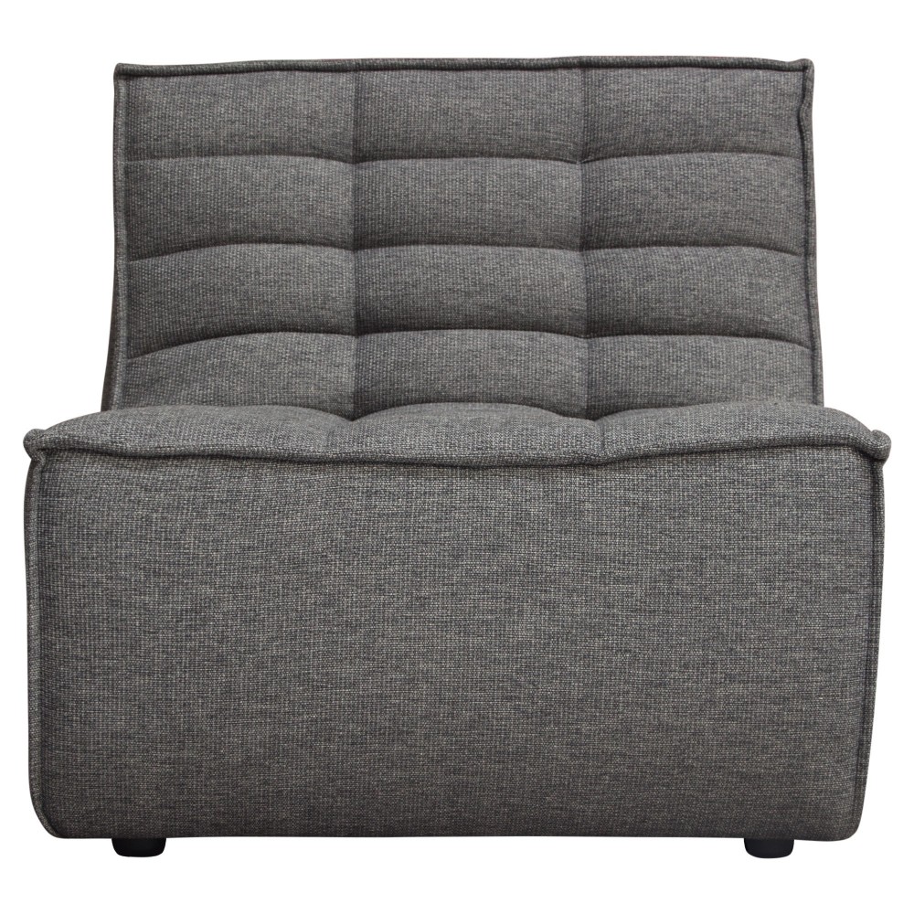 Marshall Scooped Seat Armless Chair in Grey Fabric by Diamond Sofa Marshall Scooped Seat Armless Chair in Grey Fabric by Diamond Sofa