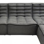 Marshall 5PC Corner Modular Sectional w/ Scooped Seat in Grey Fabric by Diamond Sofa