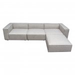 Vice 4PC Modular Sectional in Barley Fabric with Ottoman by Diamond Sofa