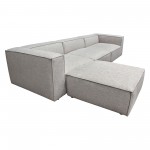 Vice 4PC Modular Sectional in Barley Fabric with Ottoman by Diamond Sofa