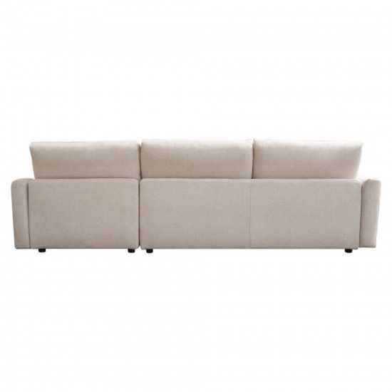 Arcadia 2PC Reversible Chaise Sectional w/ Feather Down Seating in Cream Fabric by Diamond Sofa