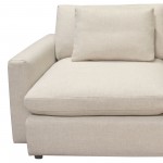 Arcadia 3PC Corner Sectional w/ Feather Down Seating in Cream Fabric by Diamond Sofa