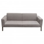 Blair Sofa in Grey Fabric with Curved Wood Leg Detail by Diamond Sofa