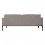 Blair Sofa in Grey Fabric with Curved Wood Leg Detail by Diamond Sofa