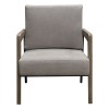 Blair Accent Chair in Grey Fabric with Curved Wood Leg Detail by Diamond Sofa
